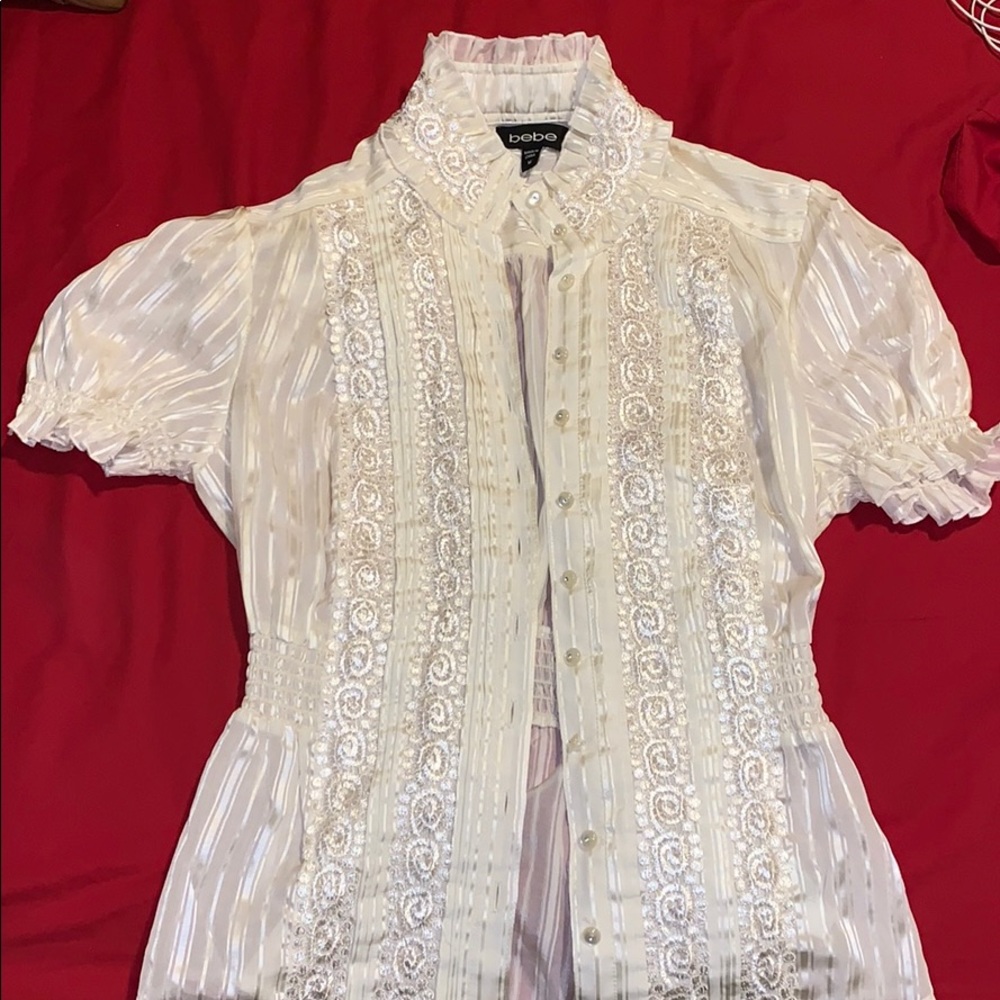 BEBE ivory top